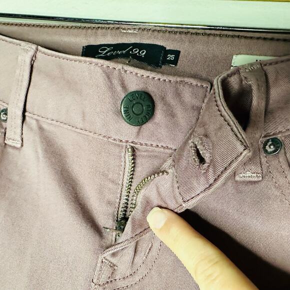 Anthropology Level 99 Women’s Mauve Lily Skinny Straight Jeans Size 25 - Picture 4 of 10